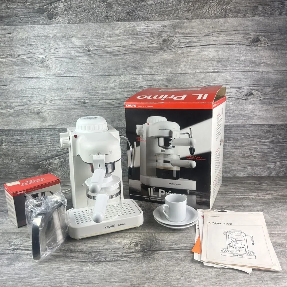 Krups IL Primo 972/A Cappuccino Espresso Latte White Pitcher Cup Works